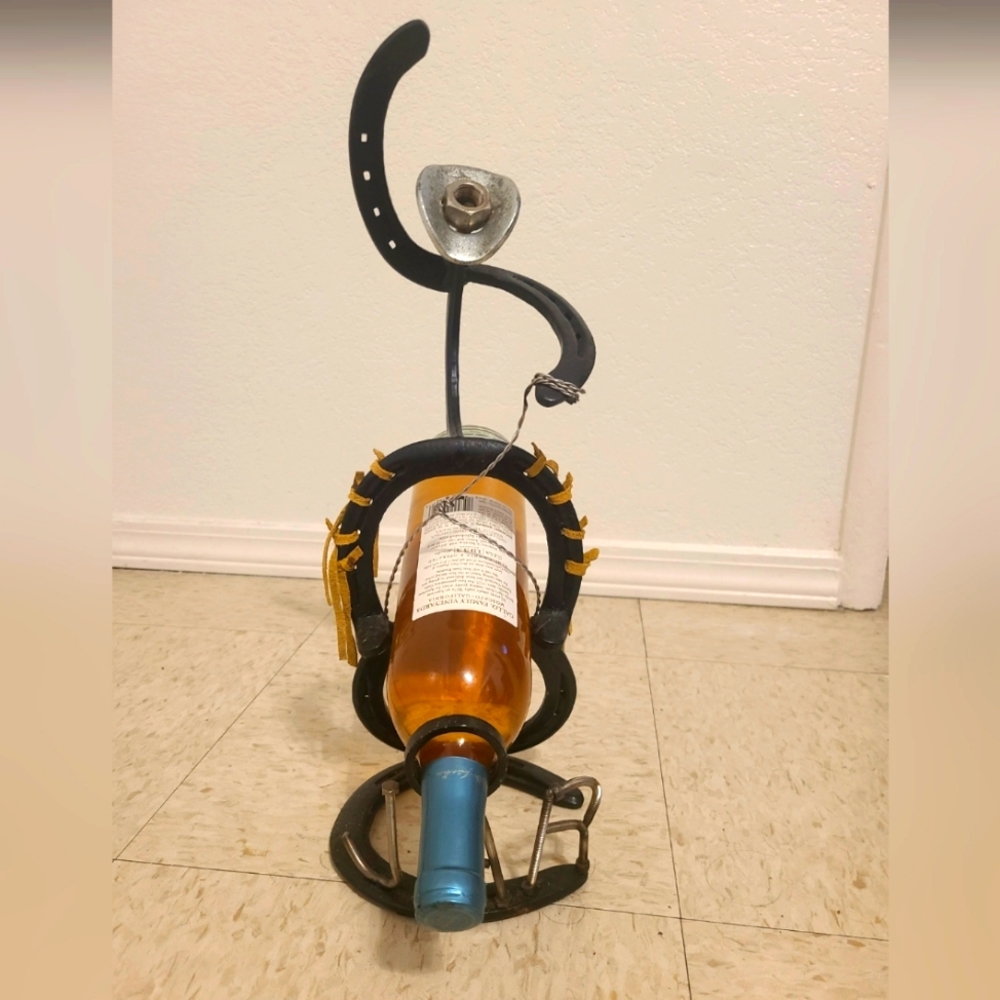 Custom made Cowboy wine holder